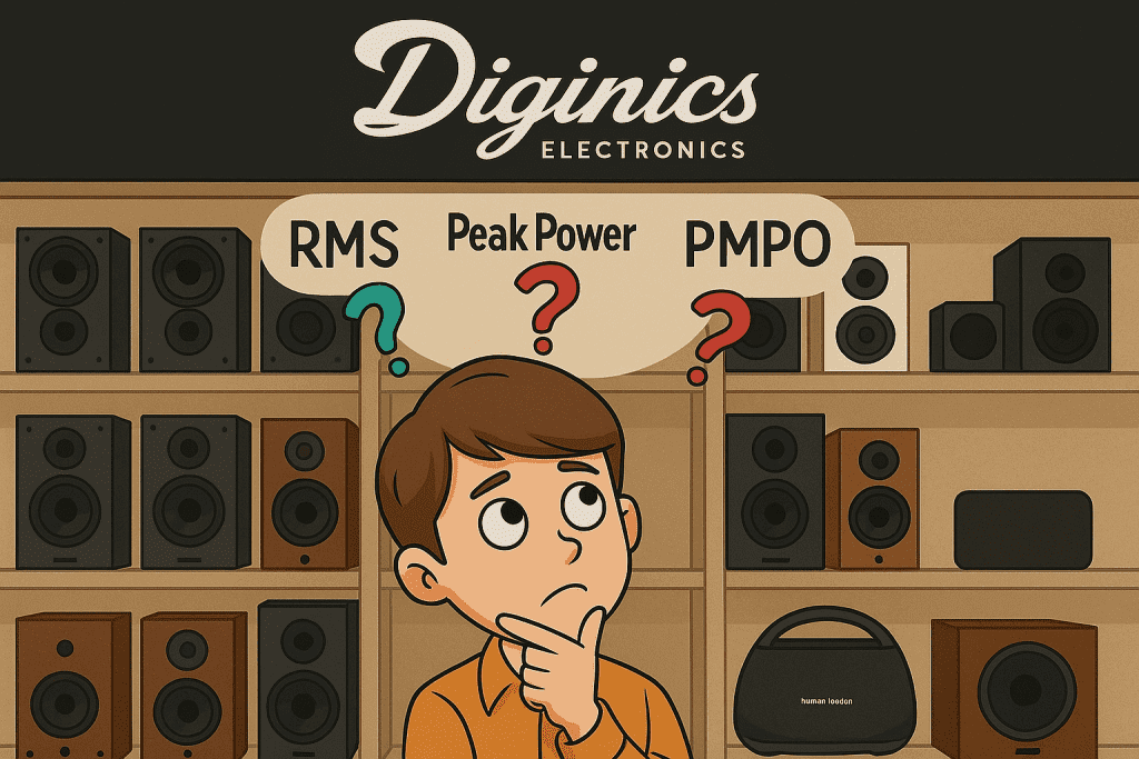 Giữa hàng loạt con số như RMS, Peak Power, hay PMPO, người dùng dễ rơi vào mê cung công suất – tưởng nhiều Watt là mạnh, nhưng sự thật không đơn giản như vậy
